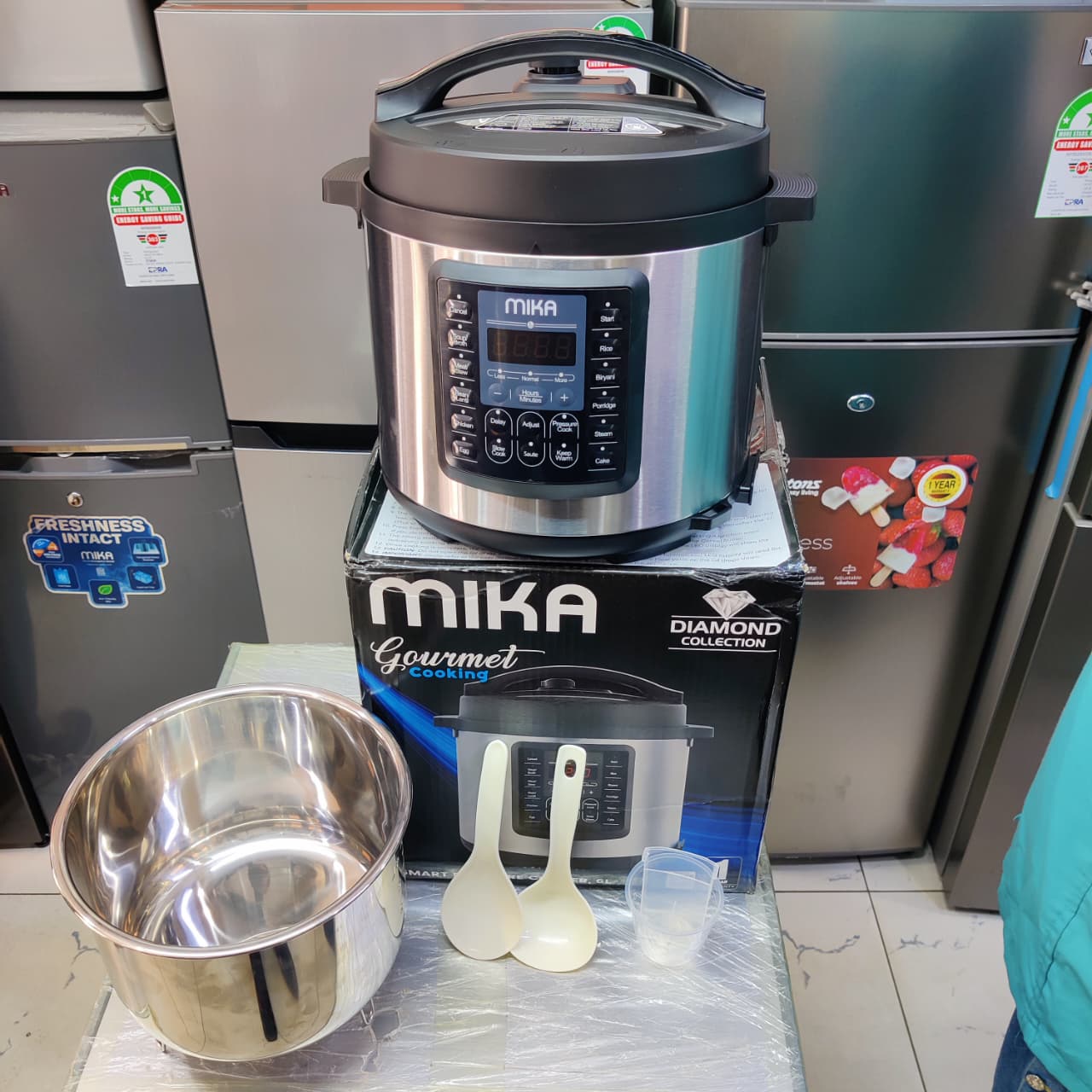 Mika 6 Litres Electric Pressure Cooker Stainless Steel Pot – Multi-Function Cooker