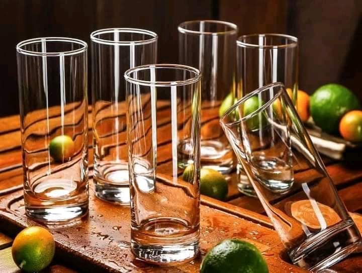 Water / Juice Glasses Set – 6 Pieces Durable Drinking Tumblers (250–300ml)