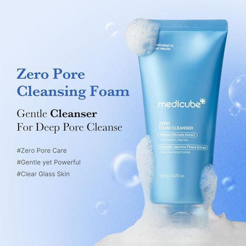 Medicube ZERO FOAM CLEANSER – For Sensitive Skin, Sebum Control, Moisture Balance & Pore Minimization
