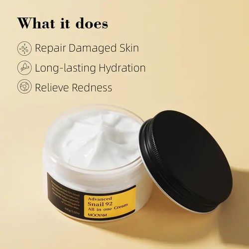 MOOYAM ADVANCED SNAIL 92 FACE CREAM MOISTURIZER ANTI-AGING BLEMISHES FINE LINES PORES SHRINK SNAIL MUCIN CREAM