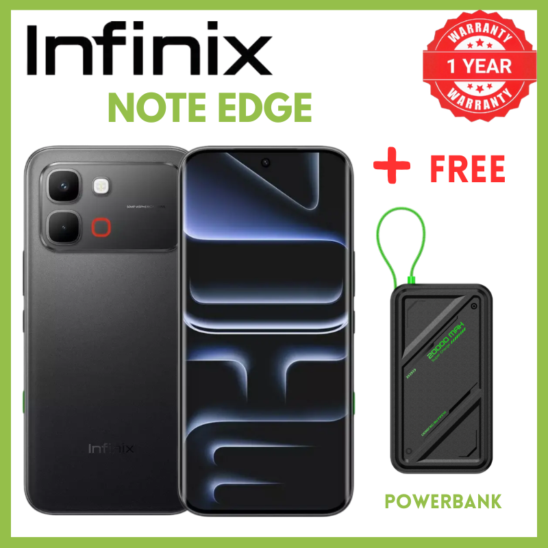 Infinix Note Edge 8GB RAM 256GB ROM 6.78 Inch AMOLED 120Hz Display Phones Mediatek Dimensity 7100 Octa-Core Processor Smartphones 6500mAh Battery 45W Charging Phone Android 16 XOS 16 IP65 Smartphones
