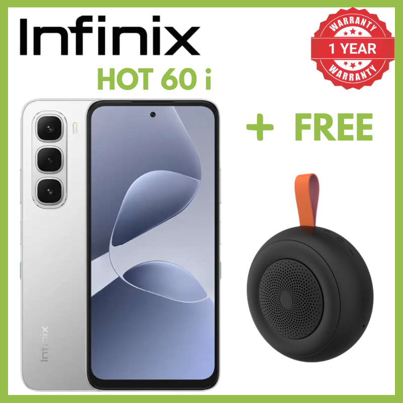 Infinix Hot 60i 8GB RAM 256GB ROM 50MP Rear 8MP Front 1440p Mediatek Helio G81 Ultimate Phones 6.7 IPS LCD 120Hz 720x1600 5160mAh 45W Phone Android 15 IP64 7.7mm 188g Smartphones + Free Gift