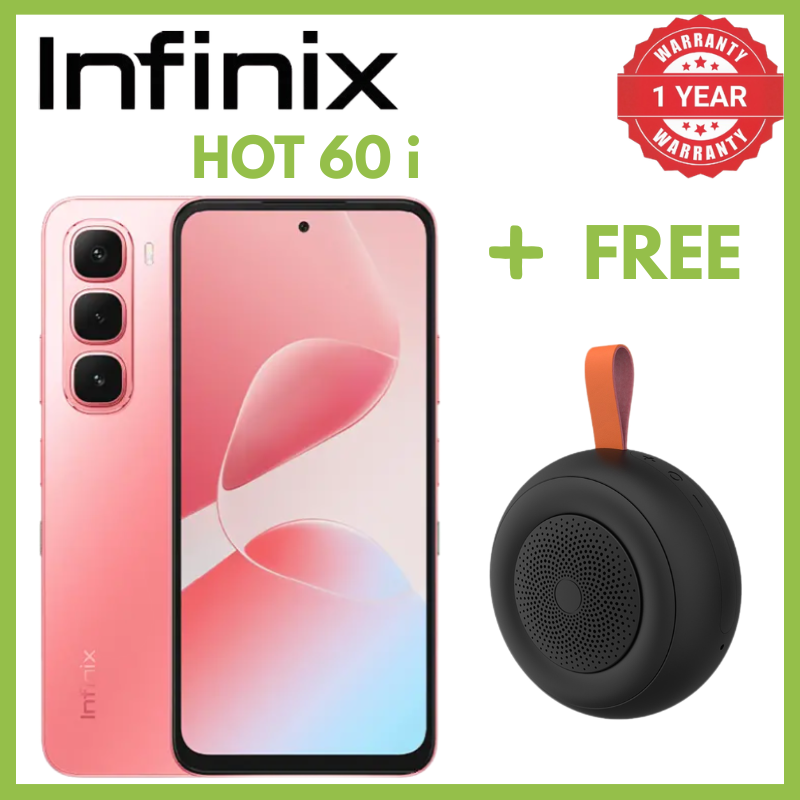 Infinix Hot 60i 8GB RAM 256GB ROM 50MP Rear 8MP Front 1440p Mediatek Helio G81 Ultimate Phones 6.7 IPS LCD 120Hz 720x1600 5160mAh 45W Phone Android 15 IP64 7.7mm 188g Smartphones + Free Gift