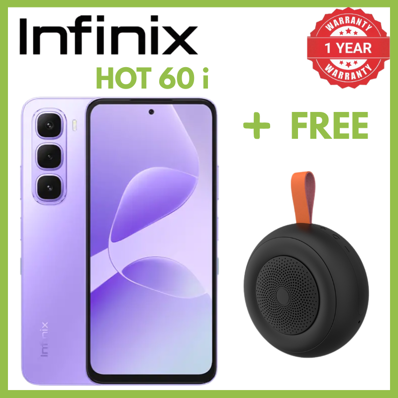 Infinix Hot 60i 8GB RAM 256GB ROM 50MP Rear 8MP Front 1440p Mediatek Helio G81 Ultimate Phones 6.7 IPS LCD 120Hz 720x1600 5160mAh 45W Phone Android 15 IP64 7.7mm 188g Smartphones + Free Gift