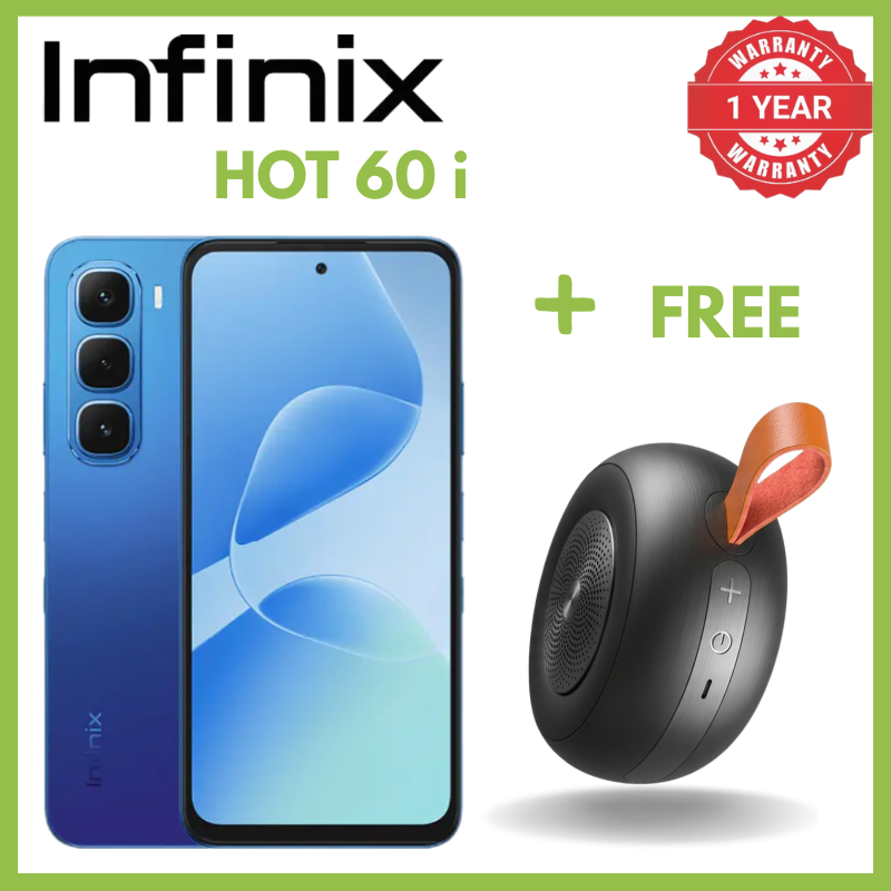 Infinix Hot 60i 8GB RAM 256GB ROM 50MP Rear 8MP Front 1440p Mediatek Helio G81 Ultimate Phones 6.7 IPS LCD 120Hz 720x1600 5160mAh 45W Phone Android 15 IP64 7.7mm 188g Smartphones + Free Gift