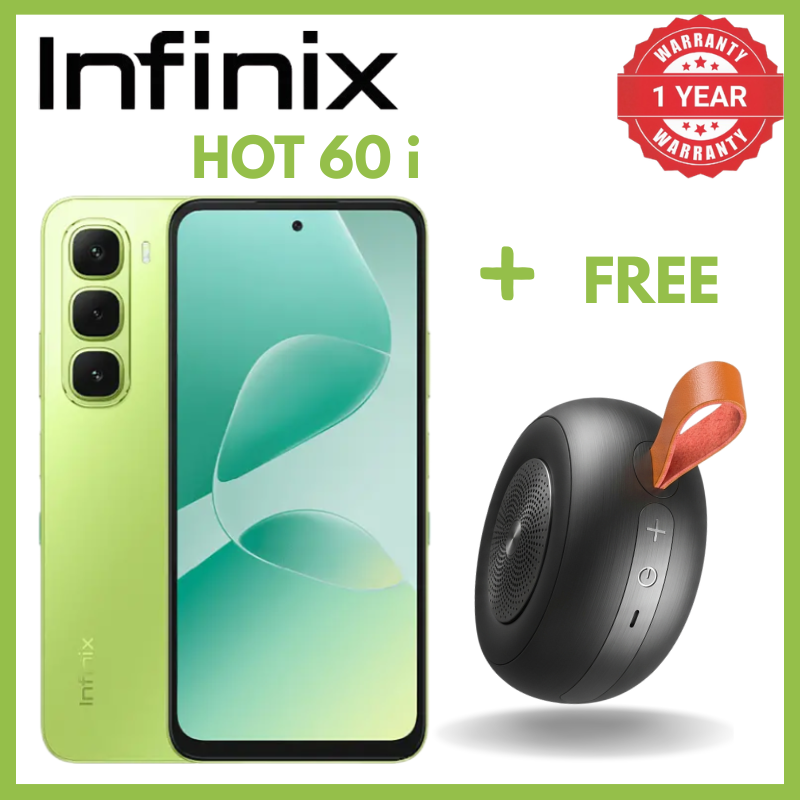 Infinix Hot 60i 8GB RAM 256GB ROM 50MP Rear 8MP Front 1440p Mediatek Helio G81 Ultimate Phones 6.7 IPS LCD 120Hz 720x1600 5160mAh 45W Phone Android 15 IP64 7.7mm 188g Smartphones + Free Gift