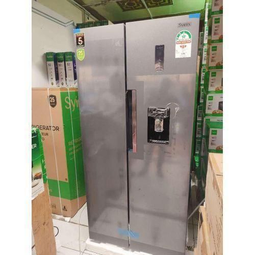 Synix 460L Fridge Side by Side with inbuilt Water Dispenser( No Frost) Grey with free fridge guard