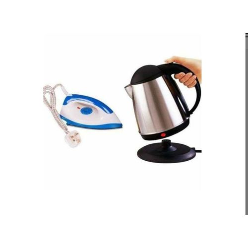 AILYONS Electric Dry Iron Box with Water Heating Kettle – 2 in 1 Home Appliance