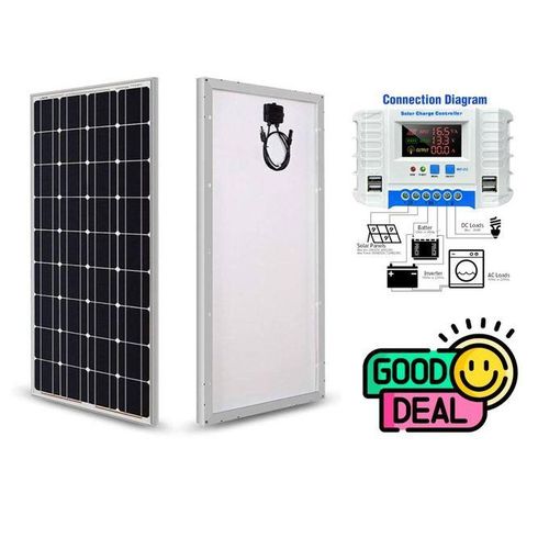 Solarmax 200 Watts Solar Panel Mono All Weather 200Watts Solar Panel 25 Years Warranty + Free 30AH Solar Charge Controller