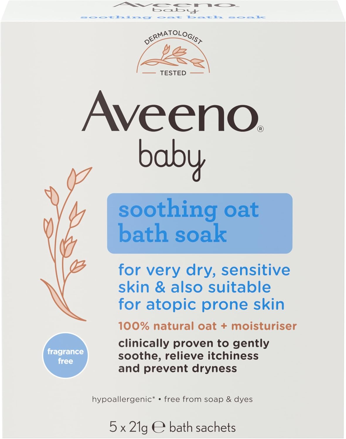 AVEENO® Baby Soothing Oat Bath Soak 5 x 21g sachets