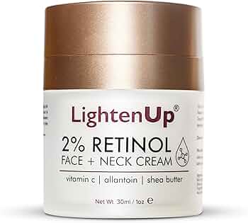 mitchel Lighten-Up Anti Aging 2% Retinol Face & Neck Cream - 1 Fl oz / 30 ml - With Vitamin C, Allantoin & Shea Butter