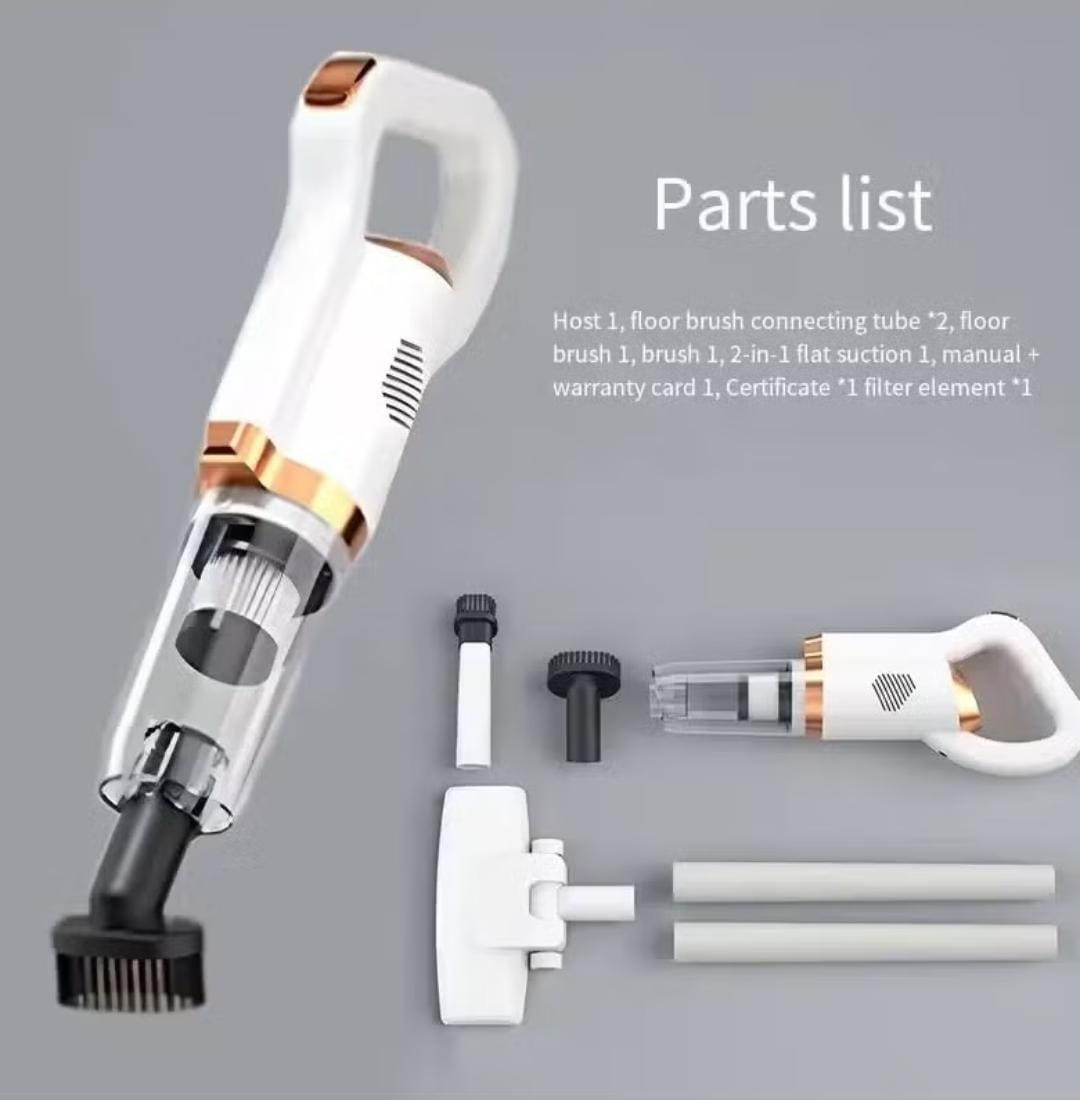 PORTABLE VACUUM CLEANER| Rechargeable Cordless 3-in-1 Vacuum Cleaner – Portable Wireless Handheld Vacuum 8500Pa 120W