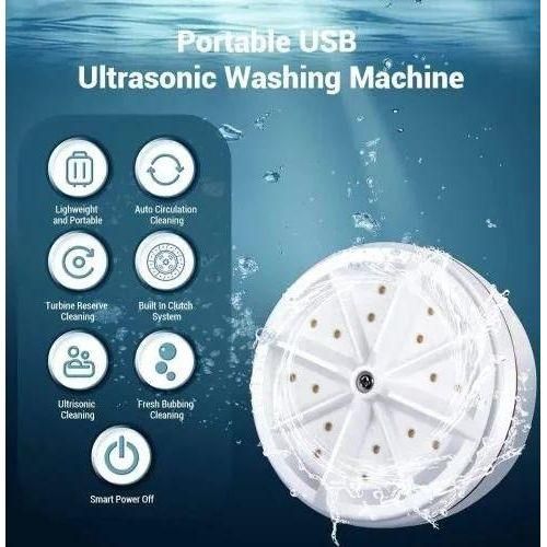SMALL WASHING MACHINE| Sub rotating turbine portable washing machine -  Suitable for small, lightweight garments such as newborn underwear, rags, towels, intimate clothing and socks