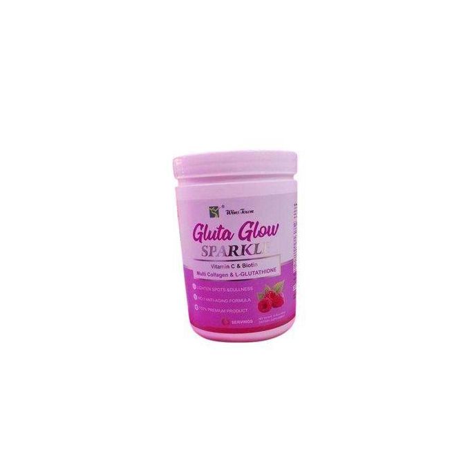 GLUTA GLOW Sparkle Powder Skin Whitening & Anti-Aging Supplement Vitamin C, Biotin, Collagen, Glutathione