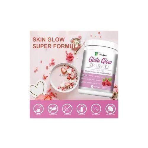 GLUTA GLOW Sparkle Powder Skin Whitening & Anti-Aging Supplement Vitamin C, Biotin, Collagen, Glutathione