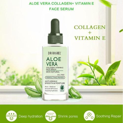 Dr. Rashel Aloe Vera Collagen + Vitamin E Face Serum - Anti-Wrinkle, Smoothen, Moisturize Perfecting Primer