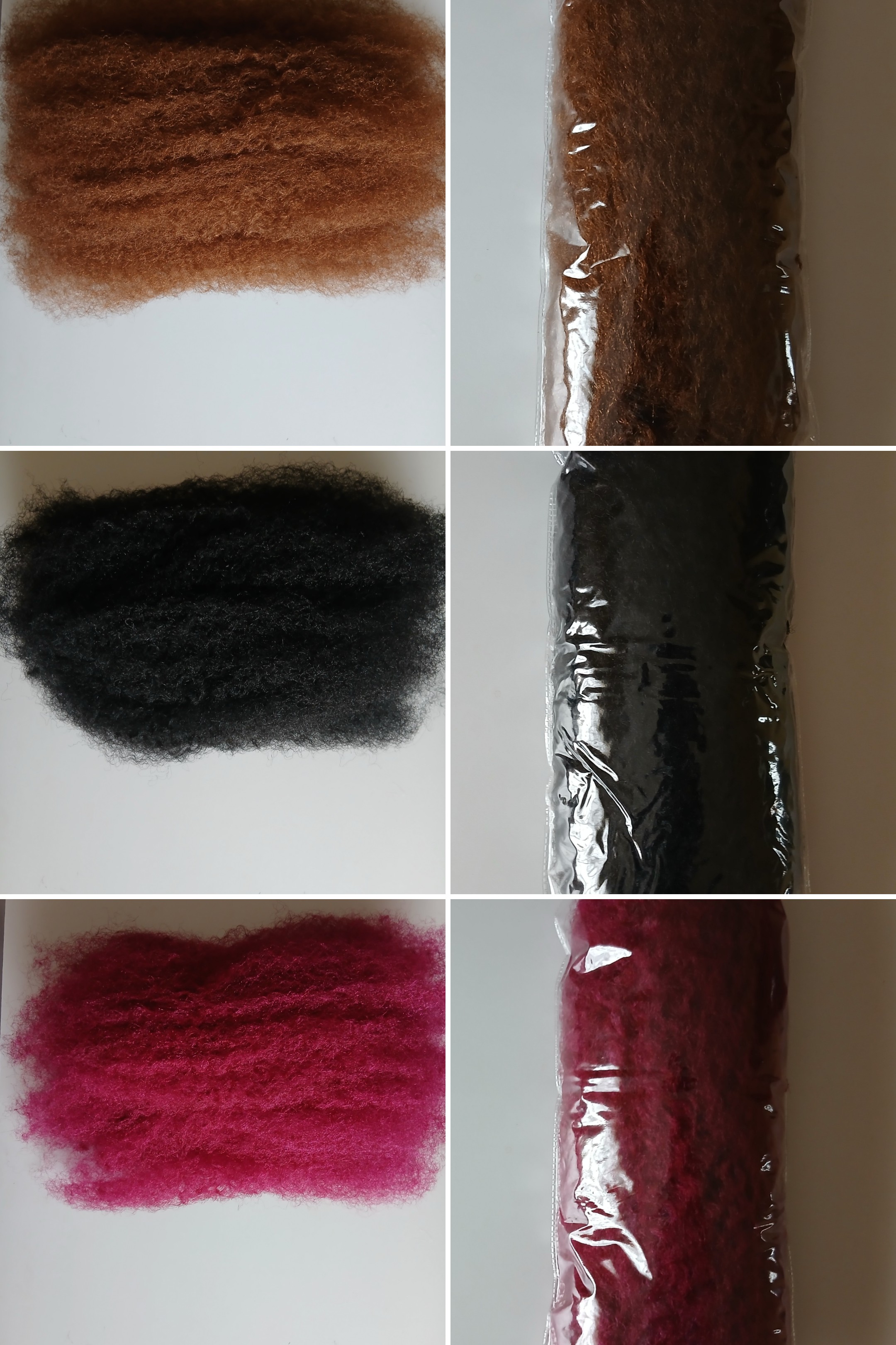 Synthetic hair for Artificial dreadlocks,Faux locs,Riri locs etc. Light weight and  chunky, Natural  textures and easy to crotchet.