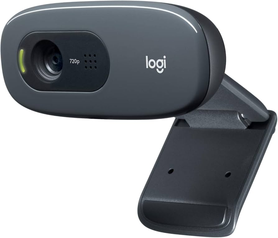 Logitech C270 HD 720p Webcam | Plug & Play USB Desktop & Laptop Camera | Built-in Noise-Reducing Microphone | Auto Light Correction | Wide Screen View | Video Calling & Online Classes for Zoom, Skype