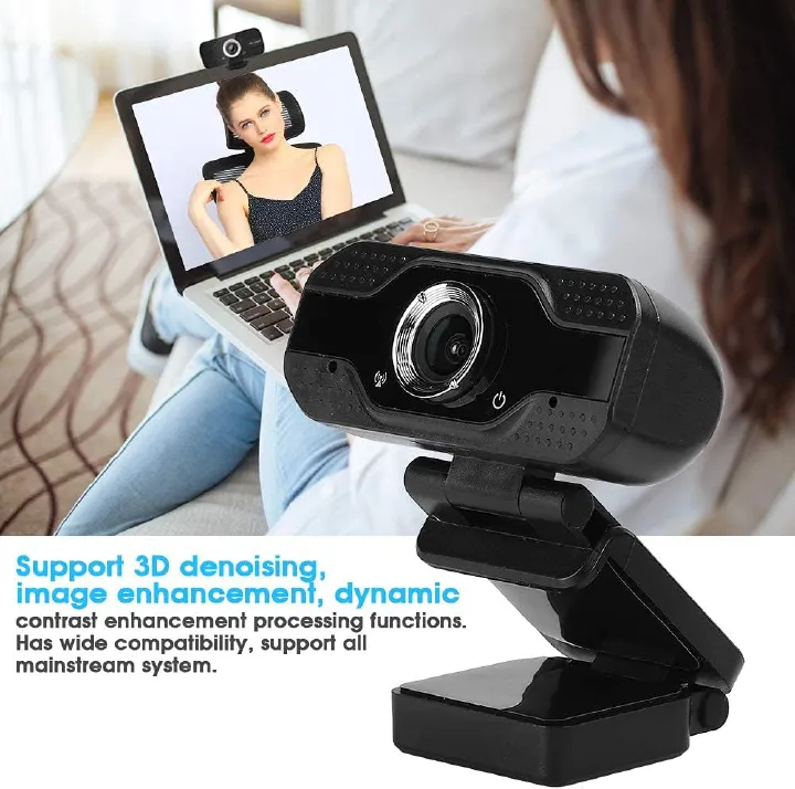 Webcam Computer Laptop 1080P Microphone Live Broadcast Video Calling Web Cameras Conference PC Camera
