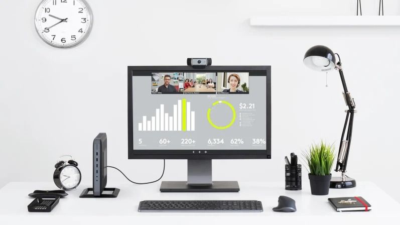 Logitech C930e Business Webcam Full HD 1080p 30fps HD Video Camera with Dual Stereo Microphones, 90° Wide Angle Lens, Autofocus, USB Plug & Play – Ideal for Zoom, Microsoft Teams & Online Meetings