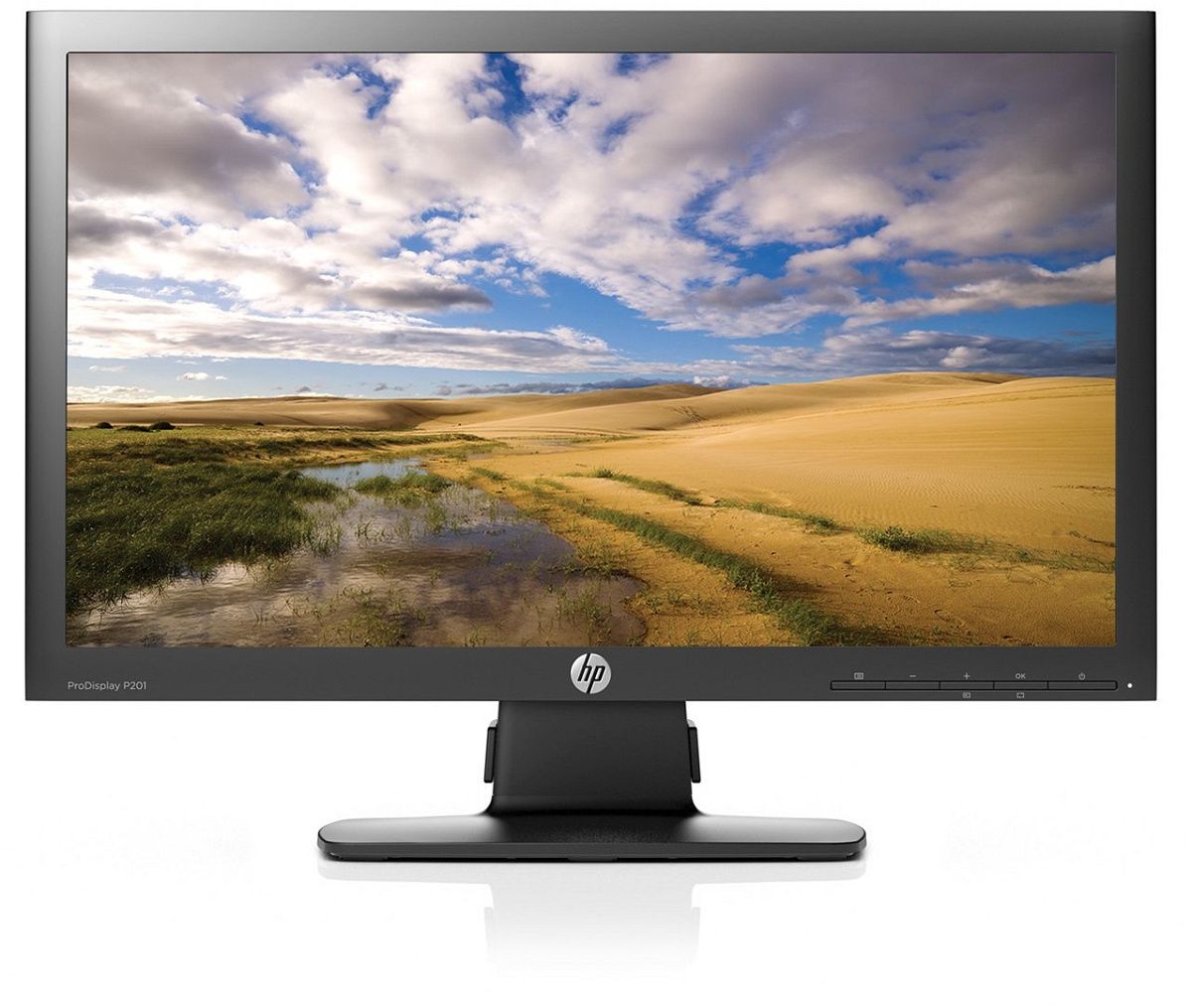 HP 20 INCH MONITOR HP ProDisplay P201  LED Monitor (Refurbished) – 1600x900 Business Desktop Screen, VGA & DisplayPort Connectivity, Energy Efficient Office PC Monitor for Home, School & CCTV Use