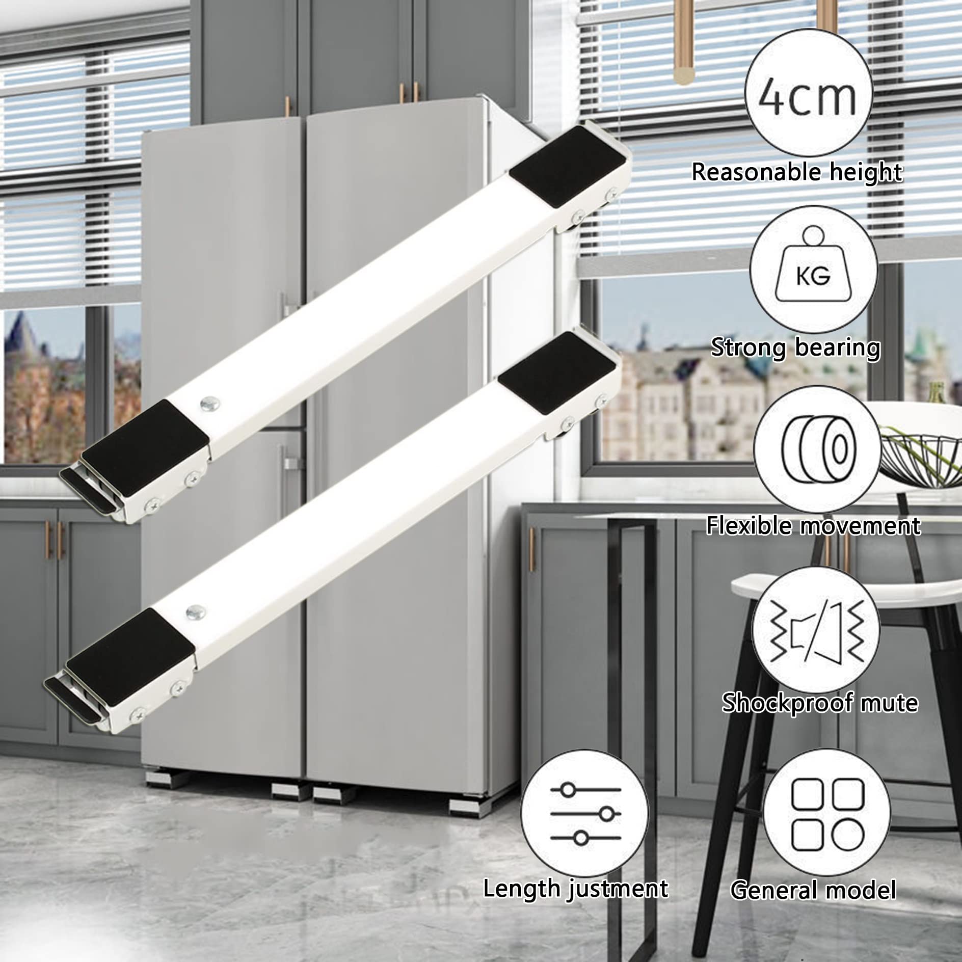 Washing Machine Stand Movable Refrigerator Raised Base Mobile Roller Bracket Wheel Bathroom Kitchen Accessories Home Appliance