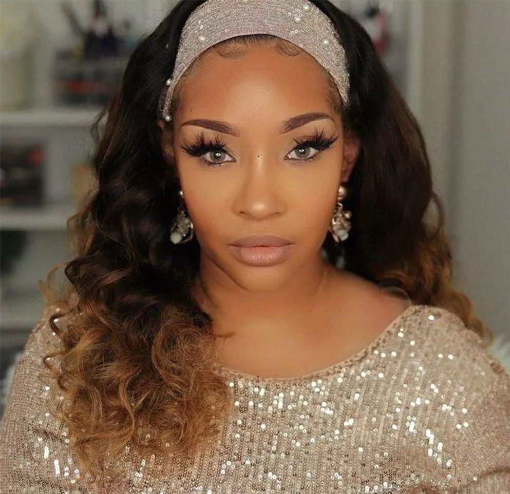 Heat friendly 22 inches bodywave headband wig colour 2/30 with a black headband