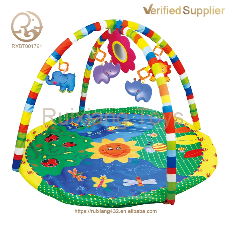 Infant Baby Kid Playmat Piano Activity Fitness Toddler Play Mat Toy- Educational Cotton Toddlers Musical Pedal Piano Soft Play Mat with Light