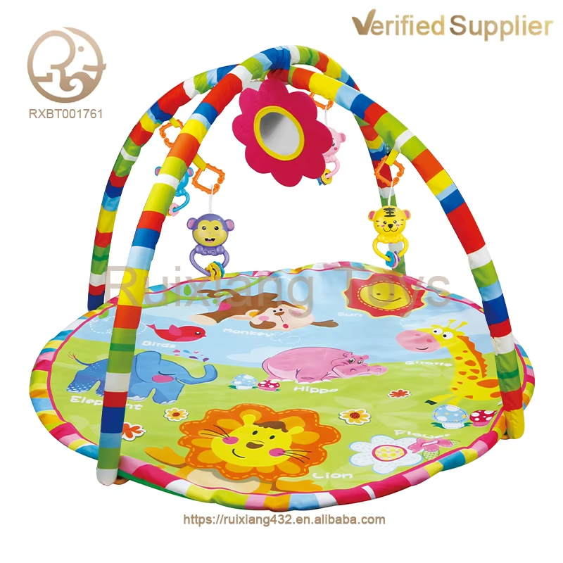 Infant Baby Kid Playmat Piano Activity Fitness Toddler Play Mat Toy- Educational Cotton Toddlers Musical Pedal Piano Soft Play Mat with Light