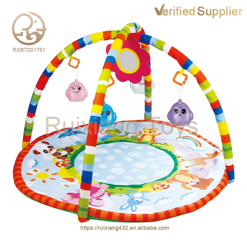 Infant Baby Kid Playmat Piano Activity Fitness Toddler Play Mat Toy- Educational Cotton Toddlers Musical Pedal Piano Soft Play Mat with Light