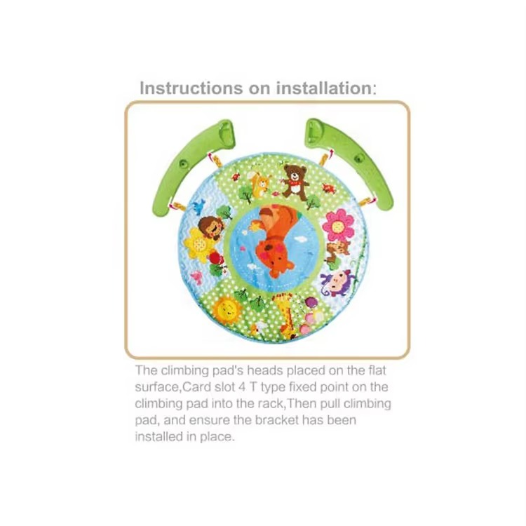 Infant Baby Kid Playmat Piano Activity Fitness Toddler Play Mat Toy- Educational Cotton Toddlers Musical Pedal Piano Soft Play Mat with Light