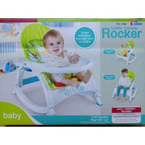 2 IN 1 Baby Rocker With Dining Table, Music And Vibration Baby Rocker Swing Chair 1-3 years