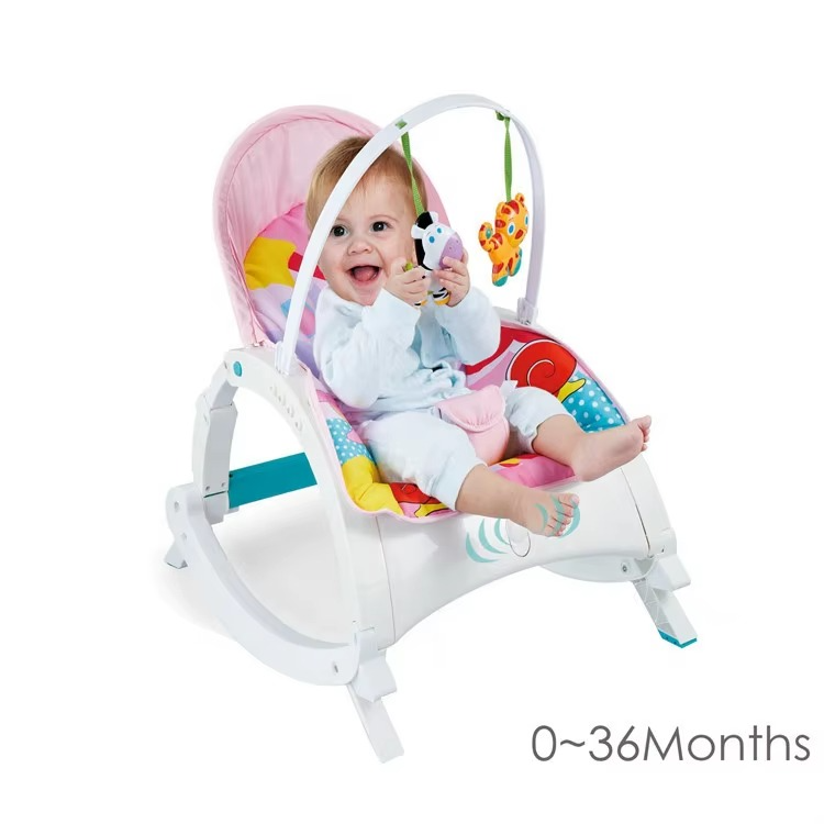 2 IN 1 Baby Rocker With Dining Table, Music And Vibration Baby Rocker Swing Chair 1-3 years