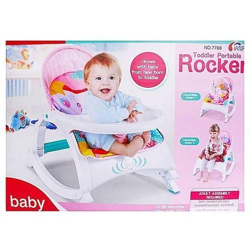 2 IN 1 Baby Rocker With Dining Table, Music And Vibration Baby Rocker Swing Chair 1-3 years