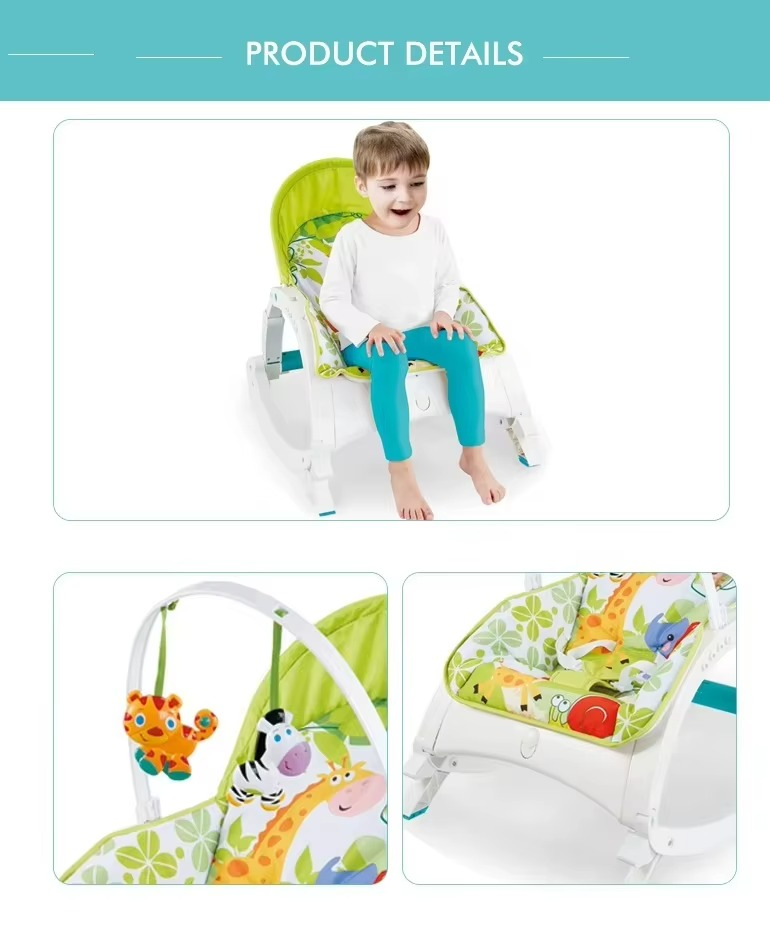 2 IN 1 Baby Rocker With Dining Table, Music And Vibration Baby Rocker Swing Chair 1-3 years