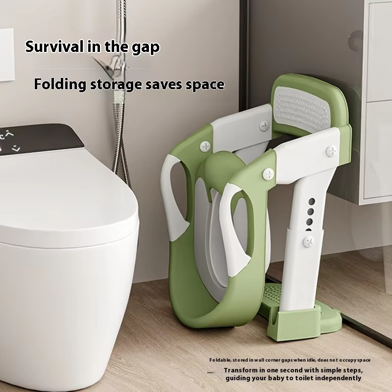 Children's Toilet Stair-Style Boys Girls Baby Ladder Folding Pot With Cushion Kids Household Potty Urinal Adjustable Step Stool