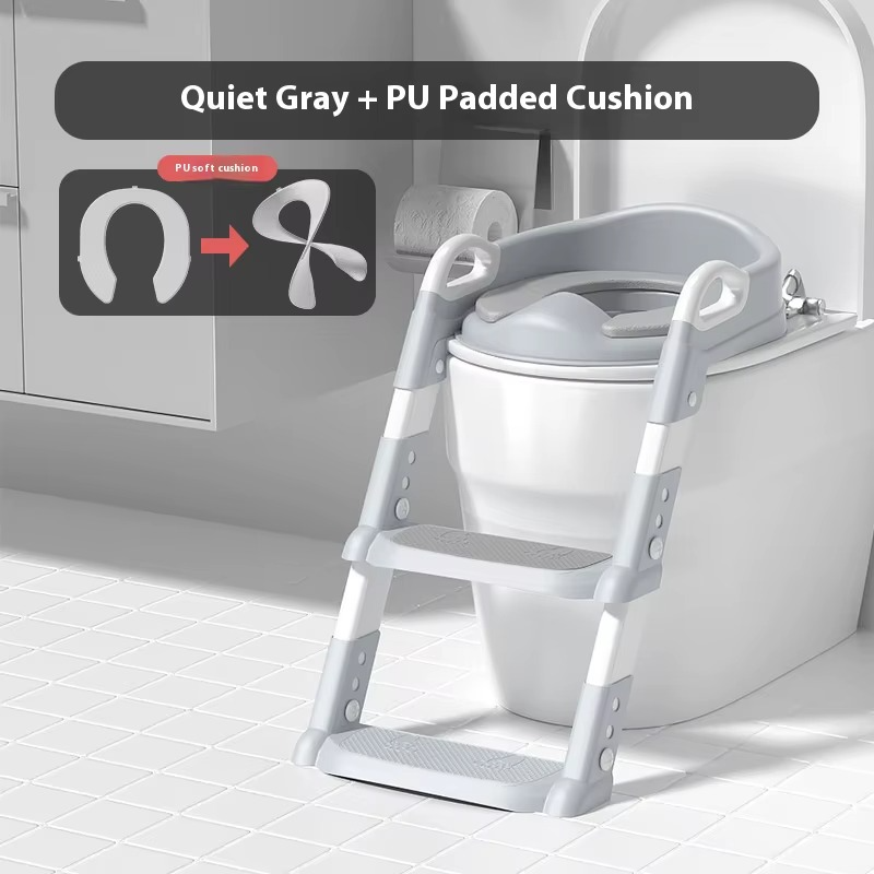 Children's Toilet Stair-Style Boys Girls Baby Ladder Folding Pot With Cushion Kids Household Potty Urinal Adjustable Step Stool