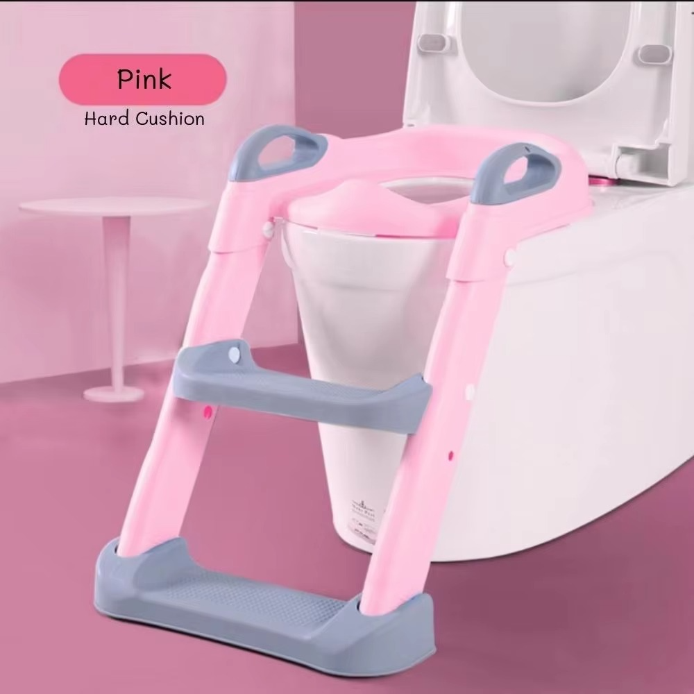 Children's Toilet Stair-Style Boys Girls Baby Ladder Folding Pot With Cushion Kids Household Potty Urinal Adjustable Step Stool