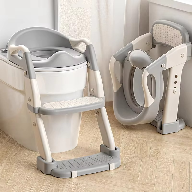 Children's Toilet Stair-Style Boys Girls Baby Ladder Folding Pot With Cushion Kids Household Potty Urinal Adjustable Step Stool