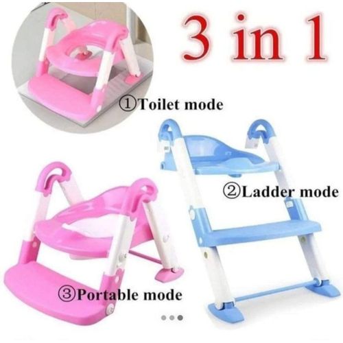 3-in-1 Potty Training Seat & Toilet / Toddler Toilet Seat with Step Stool Ladder for Boys & Girls, Kids, Foldable Potty Chair With Urinal & Splash Guard