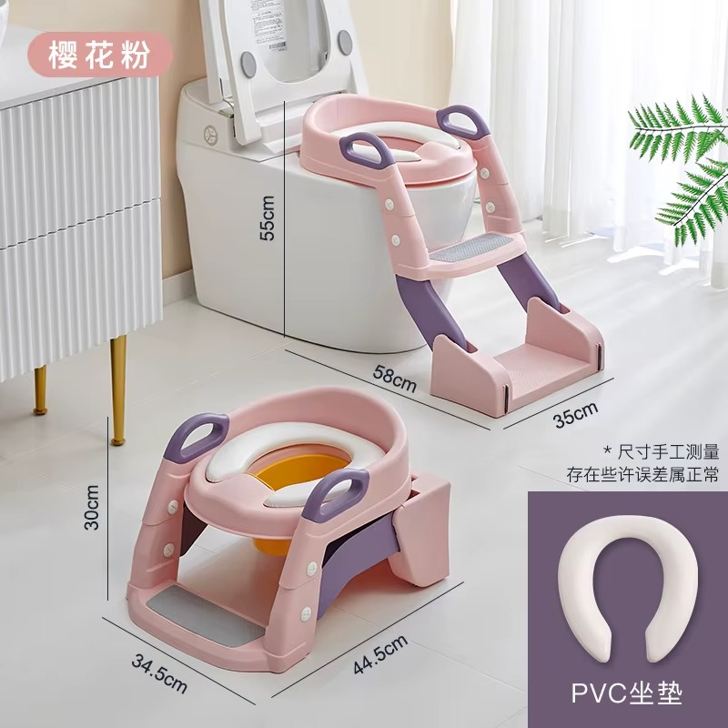 3-in-1 Potty Training Seat & Toilet / Toddler Toilet Seat with Step Stool Ladder for Boys & Girls, Kids, Foldable Potty Chair With Urinal & Splash Guard