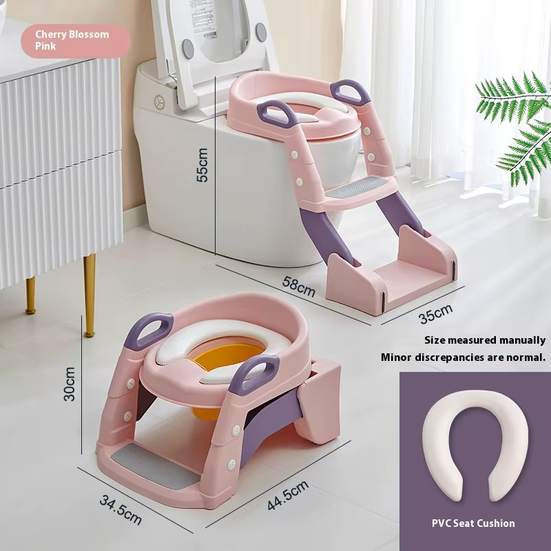 3-in-1 Potty Training Seat & Toilet / Toddler Toilet Seat with Step Stool Ladder for Boys & Girls, Kids, Foldable Potty Chair With Urinal & Splash Guard
