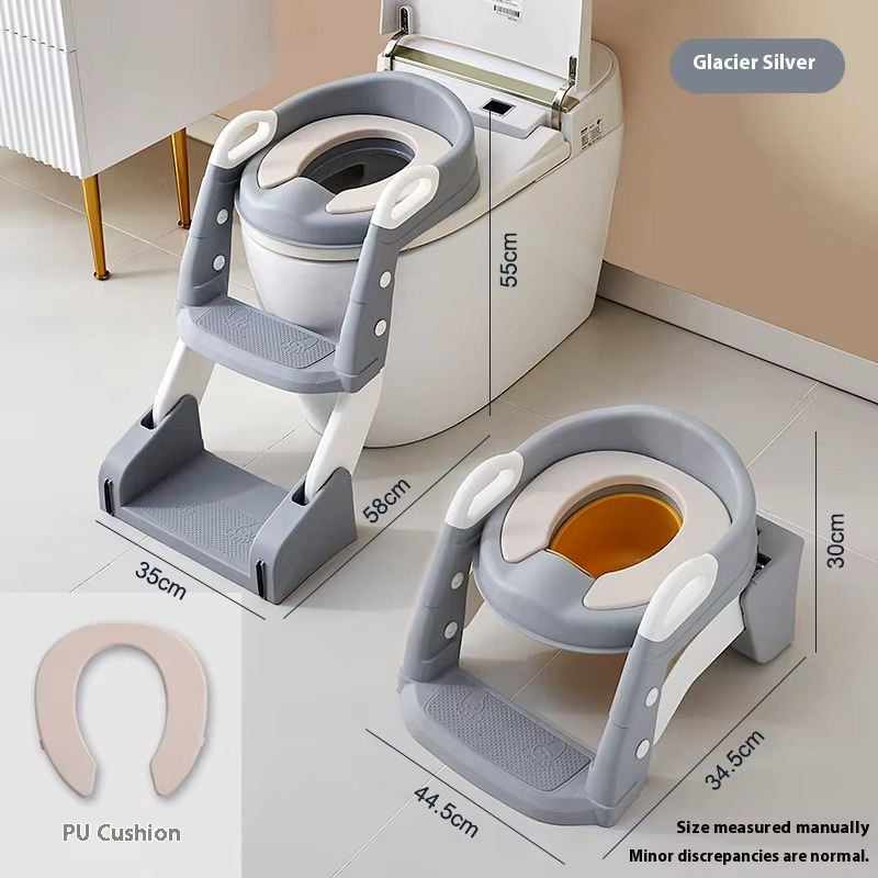 3-in-1 Potty Training Seat & Toilet / Toddler Toilet Seat with Step Stool Ladder for Boys & Girls, Kids, Foldable Potty Chair With Urinal & Splash Guard