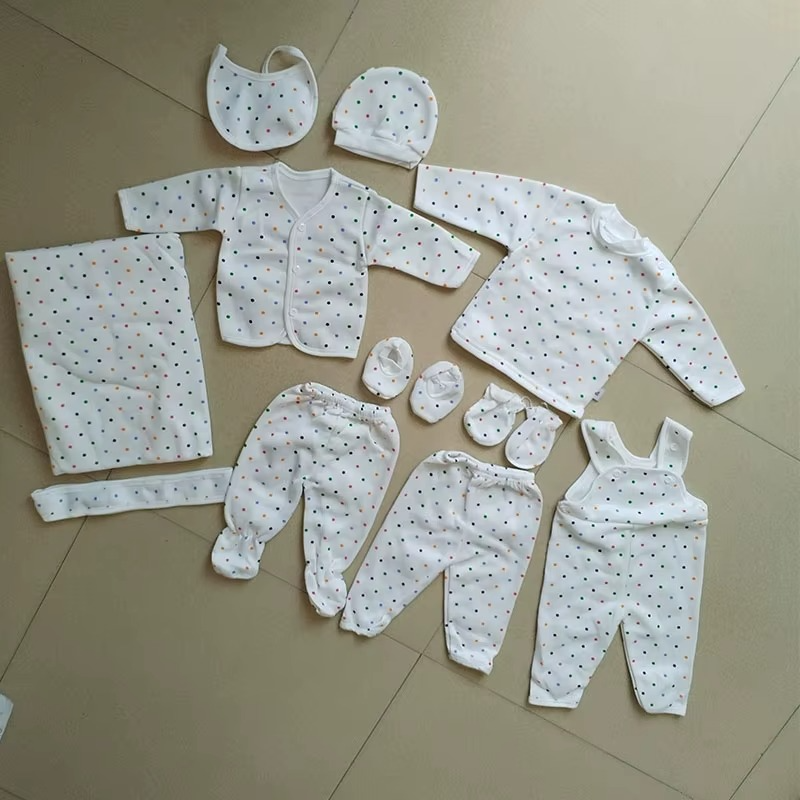 11 pieces New born Baby Layette Set Custom Infant Clothes- Bodysuits Pants Set Toddler Girl Boy Baby Gift Sets.