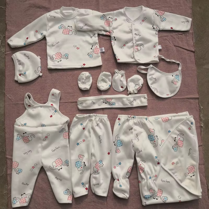 11 pieces New born Baby Layette Set Custom Infant Clothes- Bodysuits Pants Set Toddler Girl Boy Baby Gift Sets.