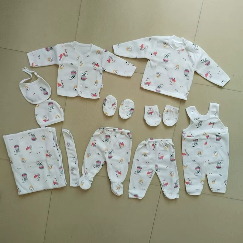 11 pieces New born Baby Layette Set Custom Infant Clothes- Bodysuits Pants Set Toddler Girl Boy Baby Gift Sets.