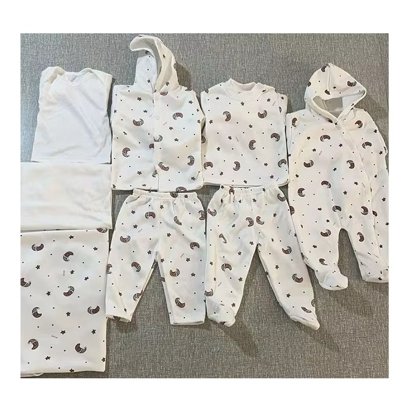 0-12 Month Quality 8 PCS Newborn Gender Neutral Baby Clothes Outfit Winter Suit Layette Gift Set With Handbag Package