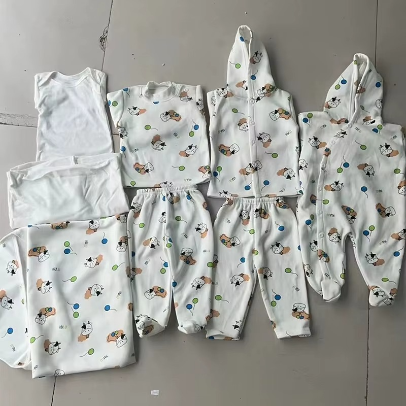 0-12 Month Quality 8 PCS Newborn Gender Neutral Baby Clothes Outfit Winter Suit Layette Gift Set With Handbag Package