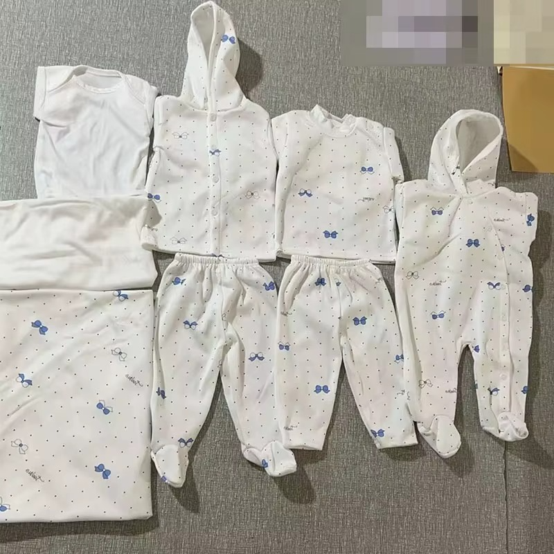 0-12 Month Quality 8 PCS Newborn Gender Neutral Baby Clothes Outfit Winter Suit Layette Gift Set With Handbag Package