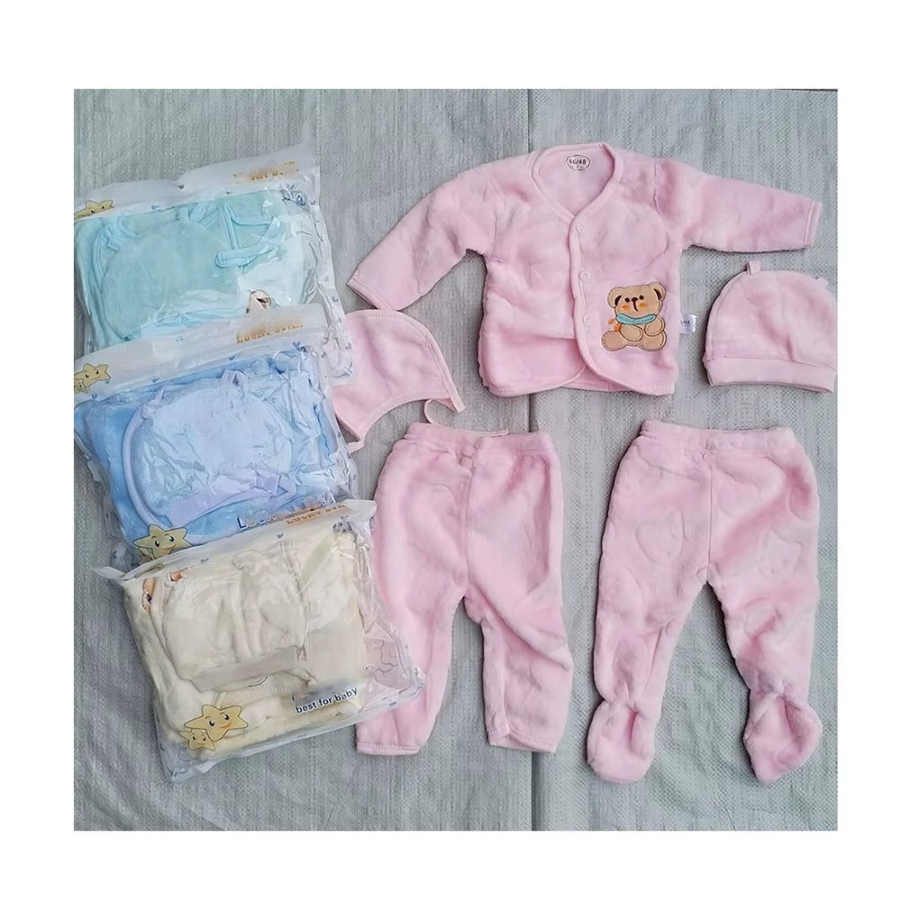 0-6 Month Newborn Baby Products 5 Piece Newborn Essentials Baby Clothes Winter Cute Layette Gift Set